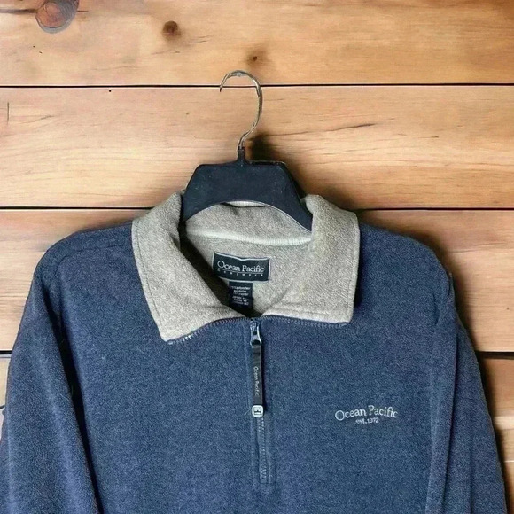 OP Gray and Cream Men's Sweatshirt - Picture 2 of 4